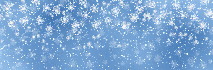 Christmas and New Year luxury vector background with stars and snowflakes. Design for banner, flyer, invitation card, coupon, voucher