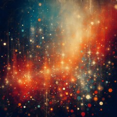 Fototapeta premium distressed grunge glittering dark blue orange red color background