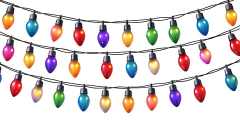 PNG bright Christmas string lights decoration transparent