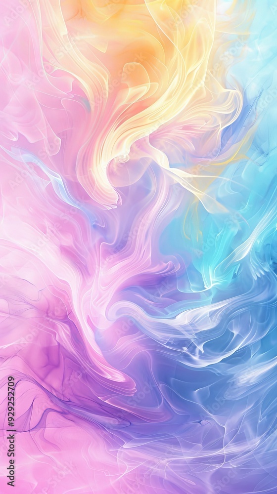 Aufkleber colors blend beautifully in a soft, abstract swirl, creating a tranquil and colorful atmosphere