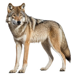 Obraz premium Wolf isolated on a Transparent Background