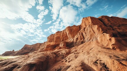 Fototapeta premium Red Rock Cliffs Under a Sunny Sky