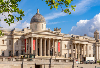 National Gallery on Trafalgar square, London, UK