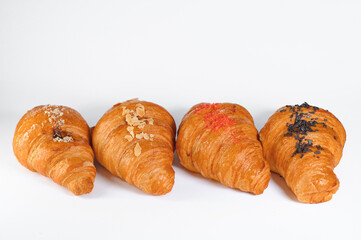 Croissants isolated on white background