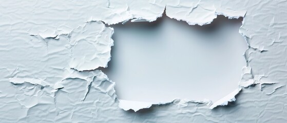  Three identical white walls, each featuring a central hole