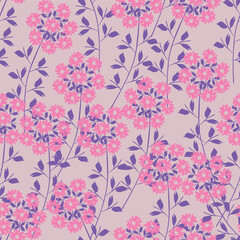 Textile and digital seamless floral vector design