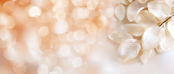  A close-up of numerous white flowers against a white backdrop, with a bolt of light in the...