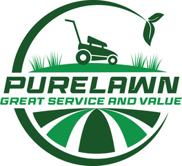 Fototapeta premium Lawn care logo