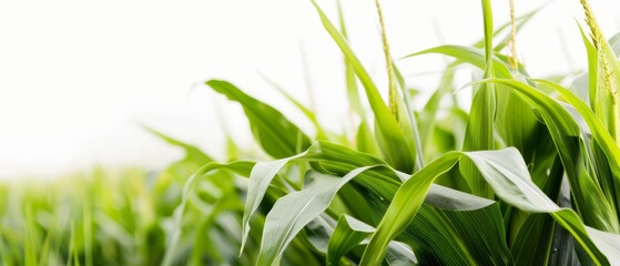 Obraz premium A tight shot of a sun-lit grass field Grass in foreground gleams under shining sun