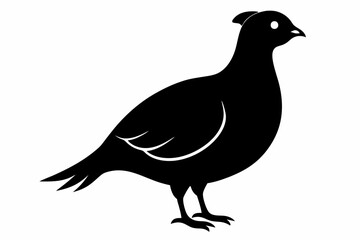 partridge vector silhouette, partridge bird icon vector illustration