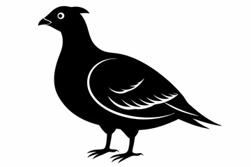 partridge vector silhouette, partridge bird icon vector illustration