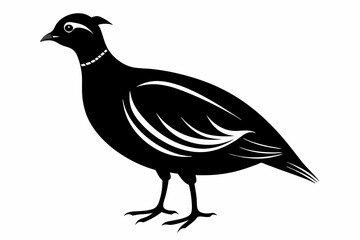 partridge vector silhouette, partridge bird icon vector illustration
