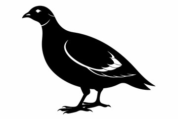 partridge vector silhouette, partridge bird icon vector illustration