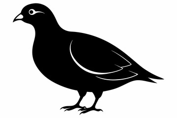 partridge vector silhouette, partridge bird icon vector illustration