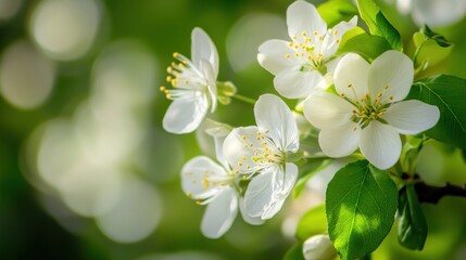 Fototapeta premium Delicate White Blossoms in Spring