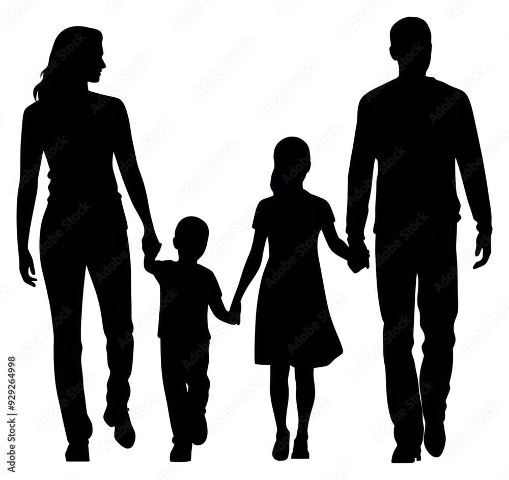 Sticker png silhouette walking people hand.