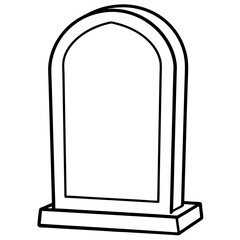Tombstone front facing art vector illustration