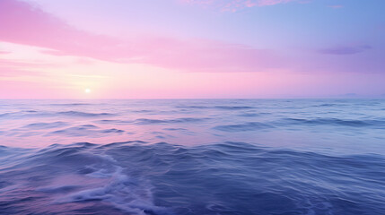 Fototapeta premium morning sun at beach making purple color sunset beach