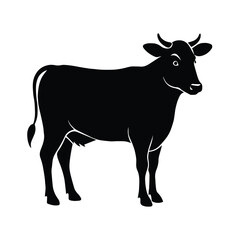 cow silhouette vector illustration