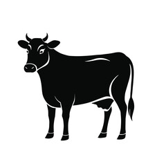cow silhouette vector illustration