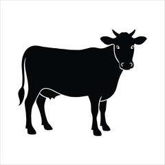 Fototapeta premium cow silhouette vector illustration