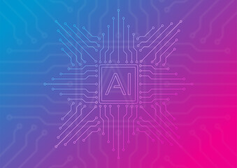 thin artificial intelligence concept. artificial intelligence background. AI concept for education, business