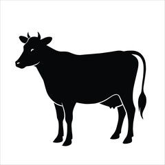 cow silhouette vector illustration