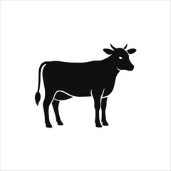 cow silhouette vector illustration