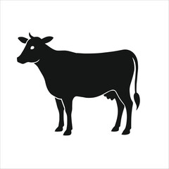 cow silhouette vector illustration