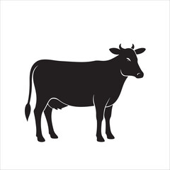 cow silhouette vector illustration
