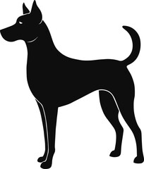 Dog silhouette vector illustration