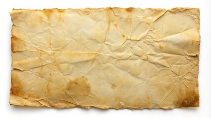 Worn, aged paper with visible creases, tears, and yellowed discoloration, featuring subtle texture and gentle wrinkles, evoking a sense of nostalgia and forgotten memories.