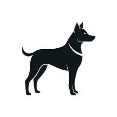 Dog silhouette vector illustration