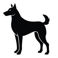 Dog silhouette vector illustration