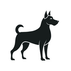 Dog silhouette vector illustration