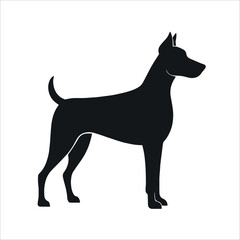 Dog silhouette vector illustration