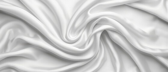 Naklejka premium A tight shot of a white fabric, showcasing undulating patterns at its upper and lower edges