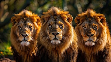 Fototapeta premium Close up of lions in a zoo
