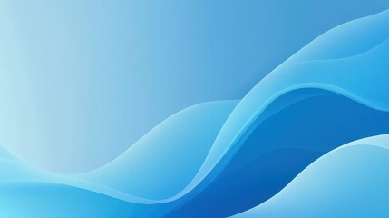 Fototapeta premium A serene abstract design featuring smooth blue waves and gradients.