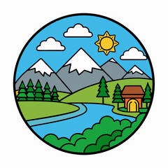 Fototapeta premium Create a nature art vector illustration