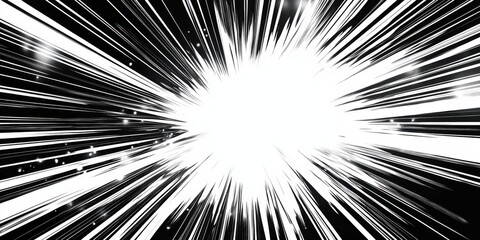Fototapeta premium Dynamic anime-style Experience: Engulfed in the Energetic Speed Lines of Manga with Multiple Focus Points for Action Immersion,Anime-Style,illustration,Picture BooksFor Poster,Novel,UI,WEB,Game,Design
