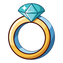Diamond Ring Vector Illustration