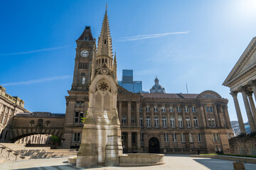 Chamberlain Square in Birmingham built in 1880. England