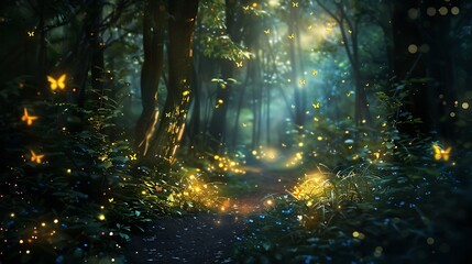 Mystical anime style landscape