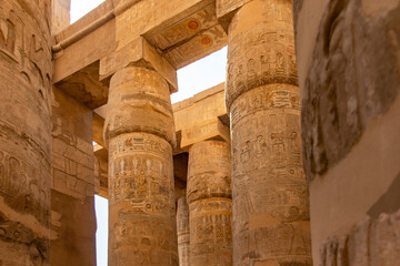 The breathtaking beauty of the Temple of Karnak, located in the heart of ancient Thebes. The...