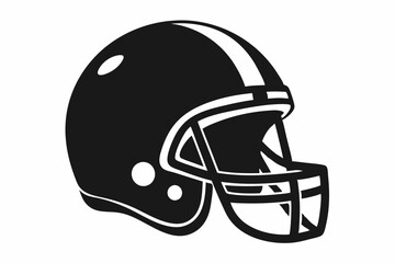 American Football Helmet Silhouette Vector, football helmet flat icon, Helmets black Clip art	