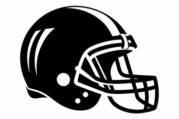 American Football Helmet Silhouette Vector, football helmet flat icon, Helmets black Clip art	