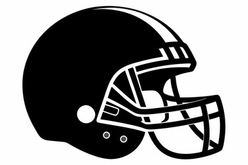 American Football Helmet Silhouette Vector, football helmet flat icon, Helmets black Clip art	