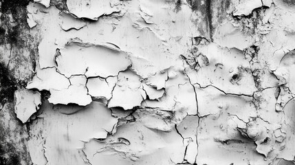 Fototapeta premium Old paint on a wall in black and white