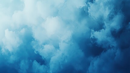Fototapeta premium A serene blue sky filled with soft, fluffy clouds creating a calming atmosphere.